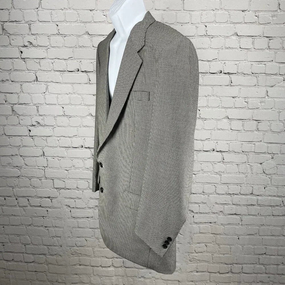 Sam’s Tailor Her Majesty’s Forces Service Houndstooth Sports Coat Blazer Size 45
